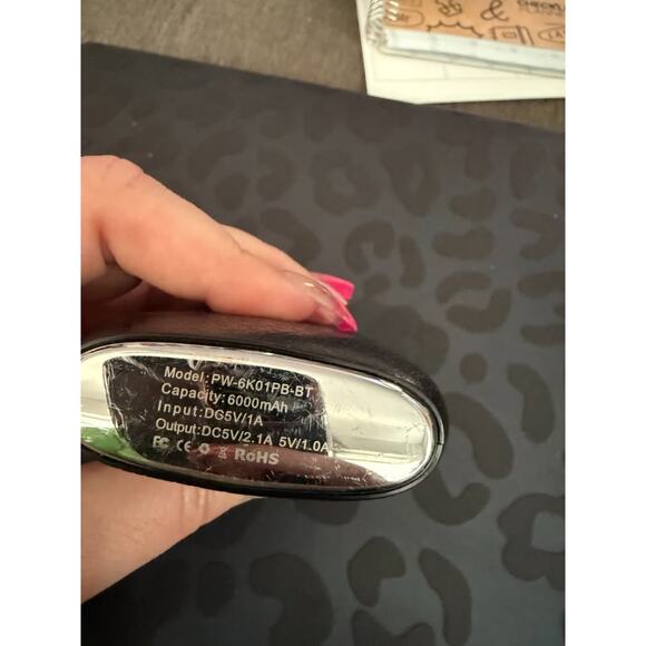 Aduro Power Bank Portable 6000 mAH PW-6K01PB-BT Power Up 2 USB Ports - Picture 4 of 4